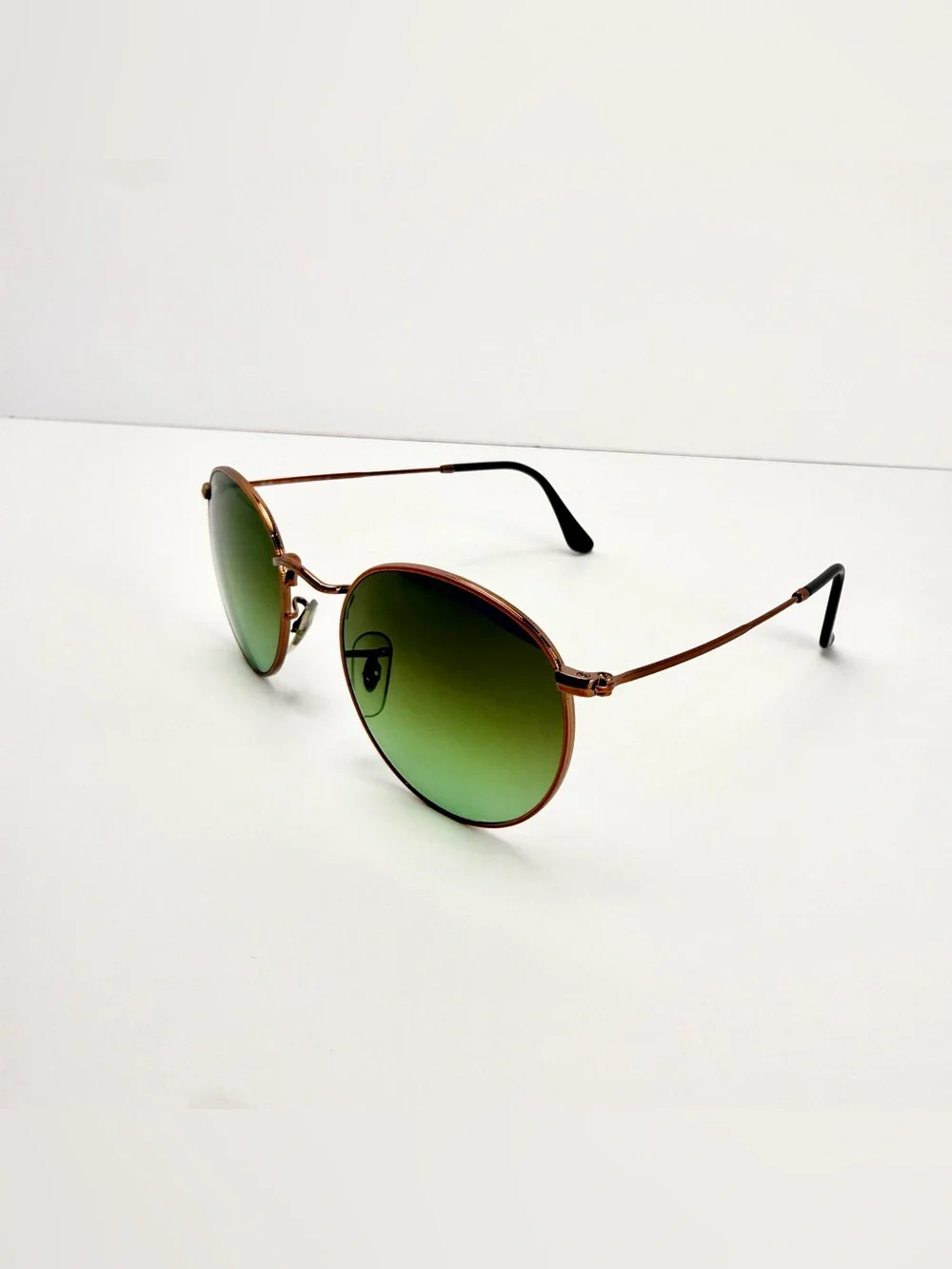 Ray-Ban 3447 Bronze / Copper Frame Sunglasses with Green Gradient Lenses 50/21